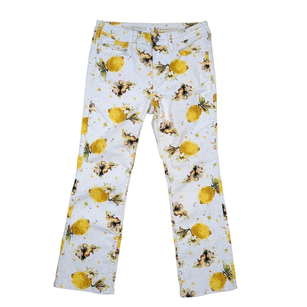 Pilcro & The Letterpress Lemon Grove Cropped Bootcut Jeans Sz 28